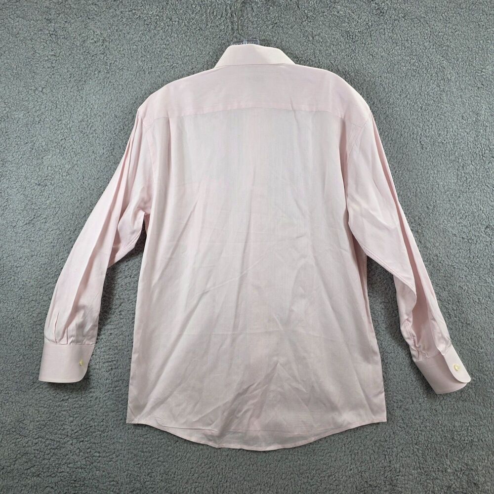Eton Men's Pink Button Up Long Sleeve Dress Shirt Size 15 1/2 - Picture 6 of 10